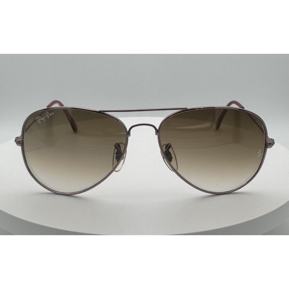 Ray Ban Women's Pink Frame Aviator RB 3025 58 14 145 Italy Classic Retro No Case